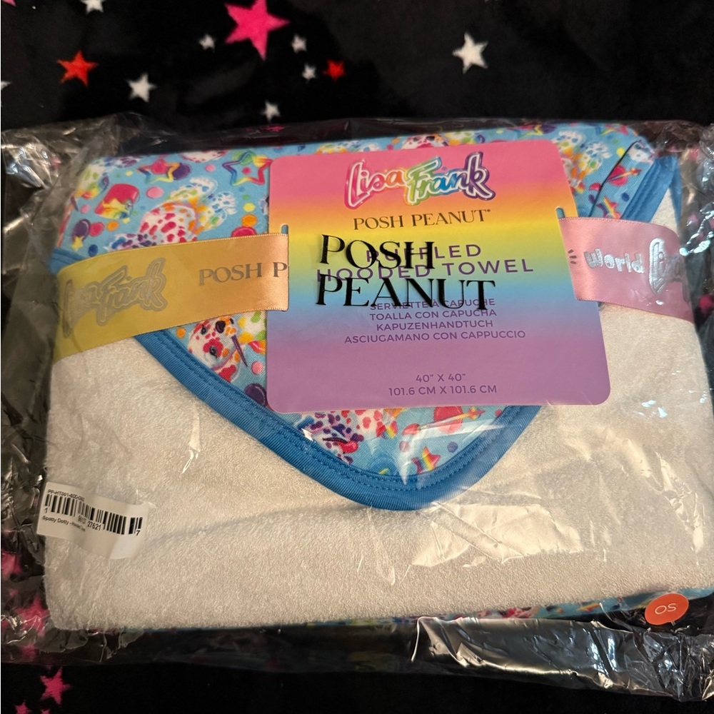 Posh Peanut Hooded Towel Lisa Frank Spotty Dotty
